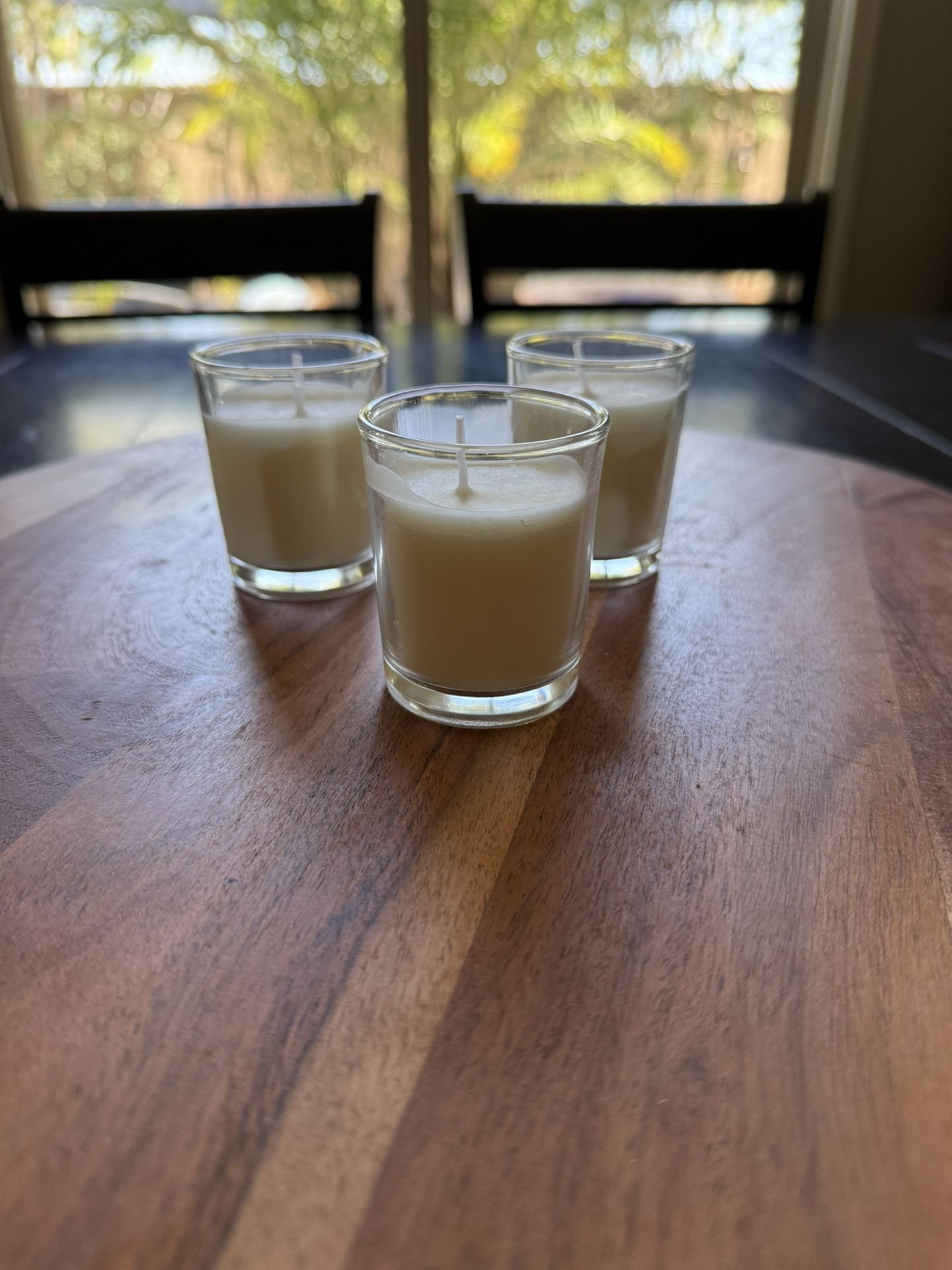 White Votives In Jar.