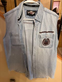VINTAGE Harley Davidson 105th Anniversary denim shirt