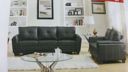 Leather like sofa and love seat! BRAND NEW!
