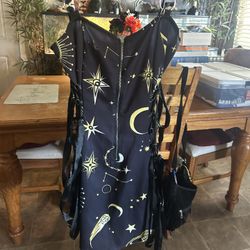 Black And Yellow Astrology Dress
