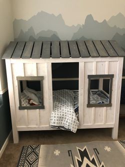 Custom Handmade Twin Size House Bed Frame – Solid Wood