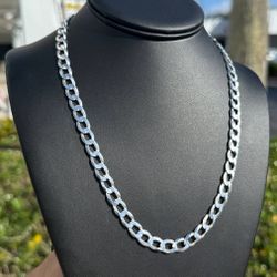 New Jewelry .925 sterling silver Curb link chain necklace 20” 7.50mm