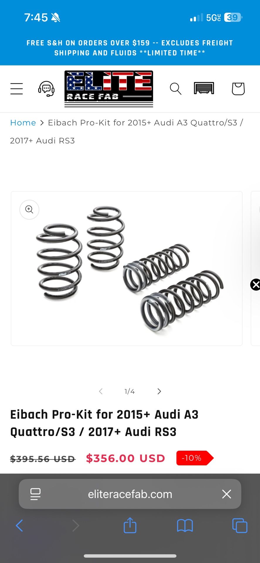 8V Eibach pro Kit Lowering Springs