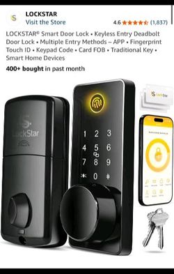 LOCKSTAR Smart Door Lock ( Brand New, In Box ) For $60