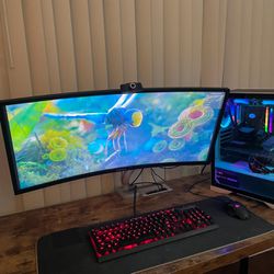 34" 100hz Curved Widescreen Monitor UWQHD