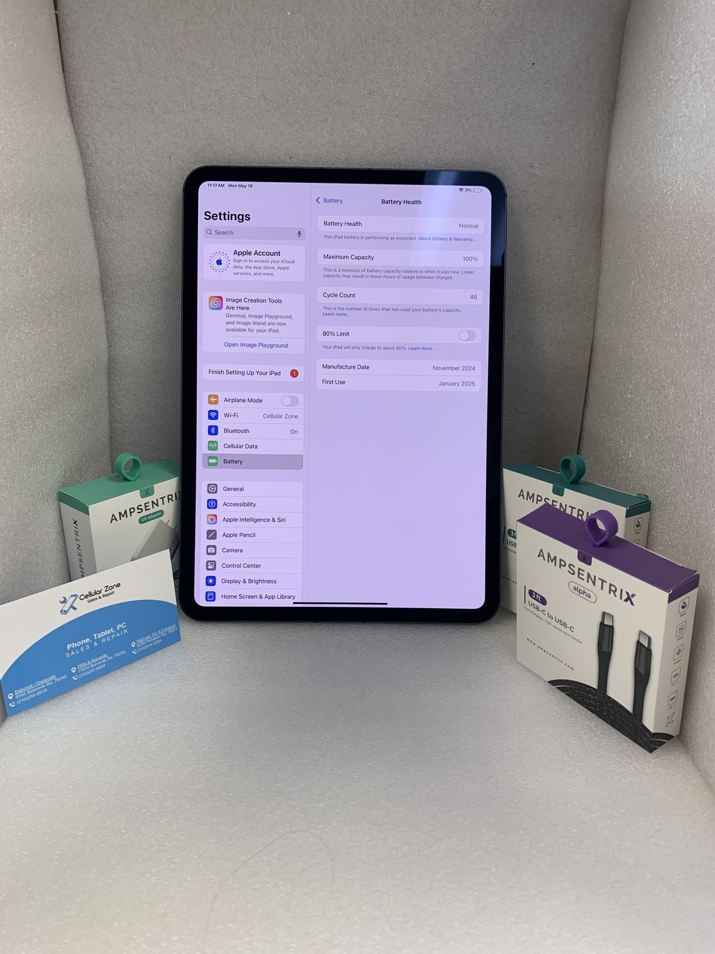 iPad Pro M4 2024 - 256GB- Unlocked- Black- Babcock