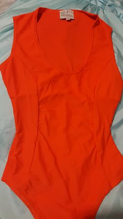 Designer Trussardi orange bodysuit