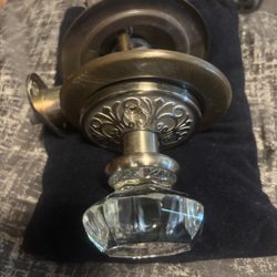 Glass door knob set complete$15
