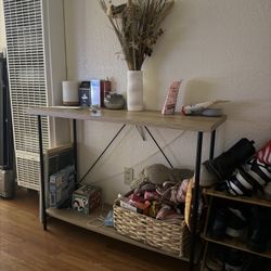 48-inch industrial-style console/entryway table