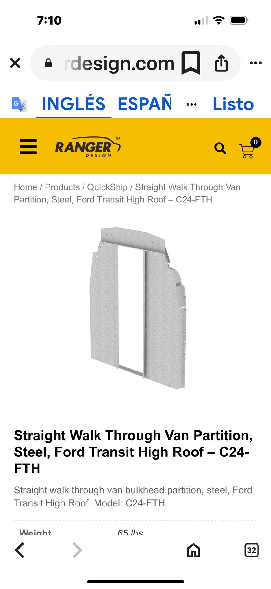 Van Partition Compatible