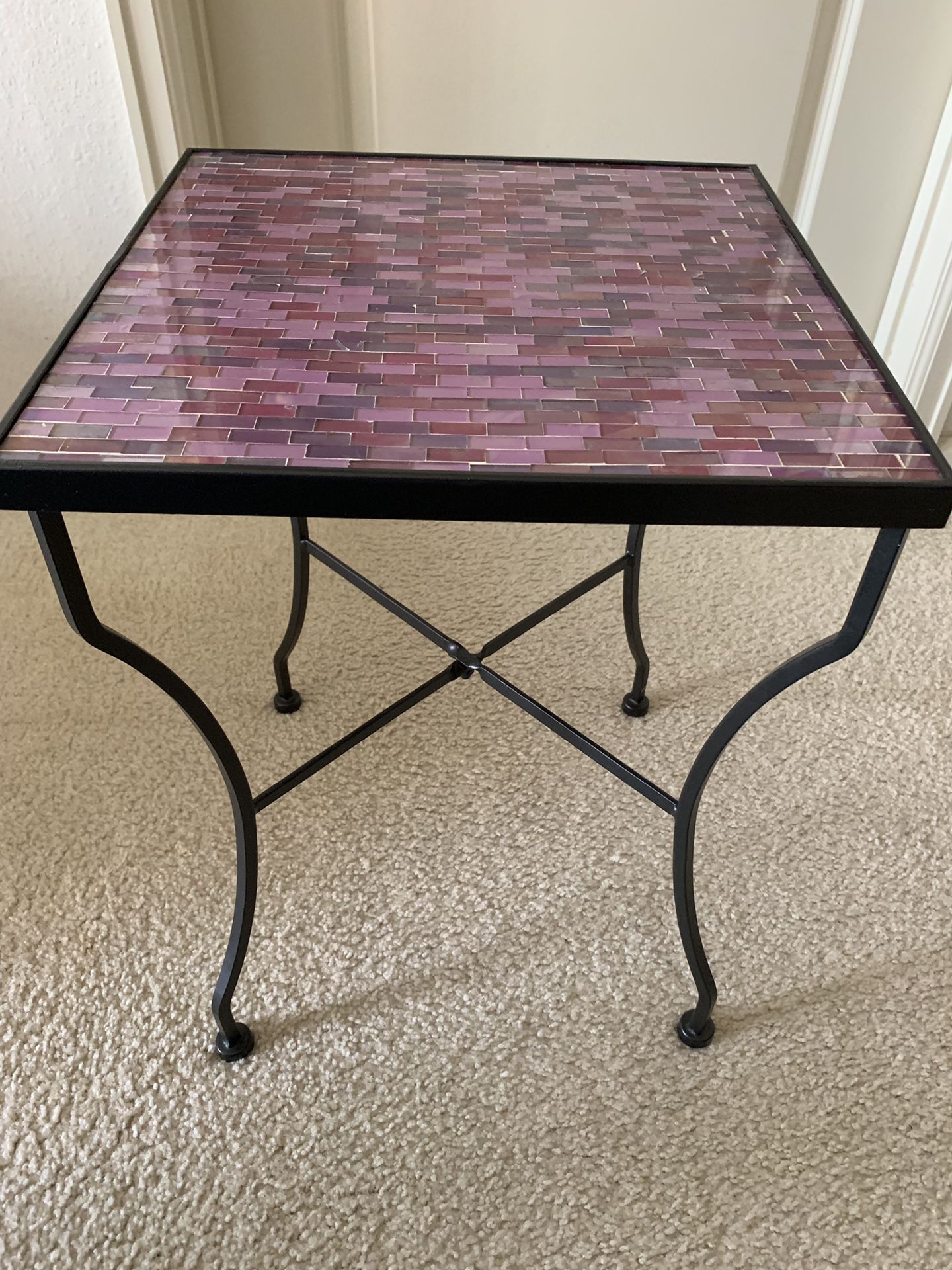 Pair of Coffee tables - metal (pick up only)