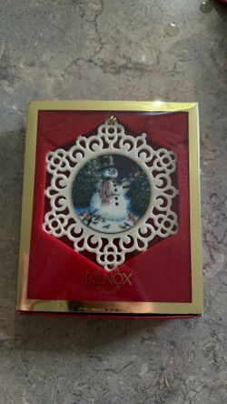 Lenox Snowman Christmas Porcelain Ornament