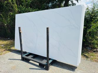 QUARTZ STONE SLABS SUPER JUMBO IN CALACATTA WAVE MIX 📏Each slabs cover  75.7 sq.ft, Thickness 3 cm 🔥Price $999 per Slab🔥 