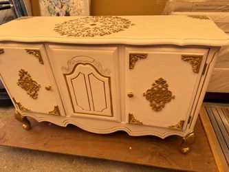 French Provincial Painted Sideboard Cabinet