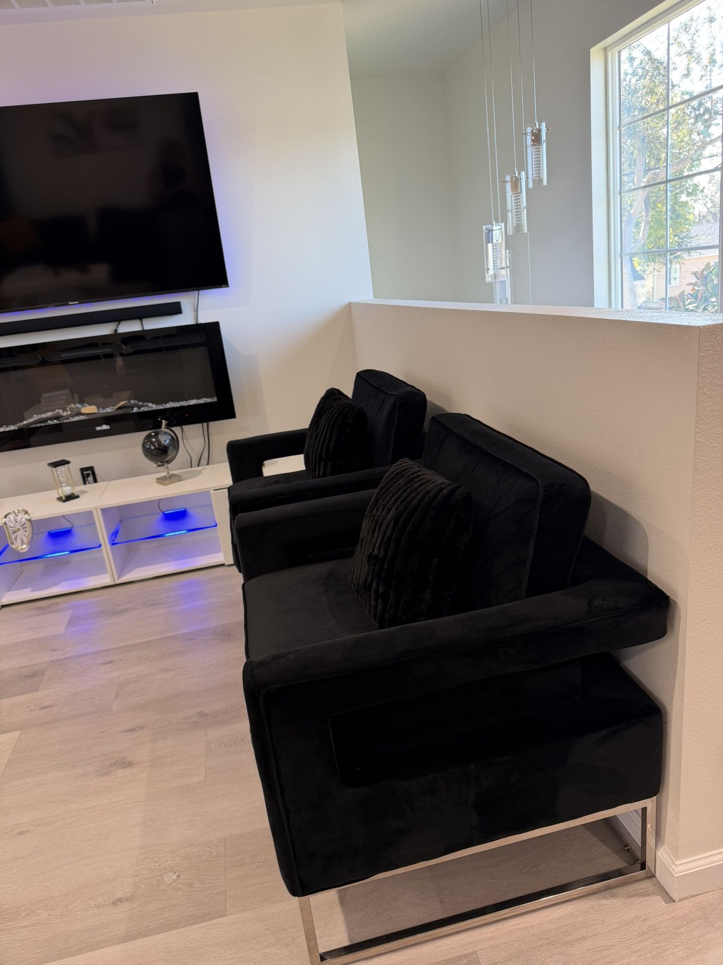 Black Velvet Accent Chairs Sofas Couches