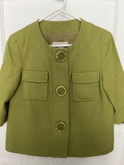 Michael Kors Cropped Linen Jacket