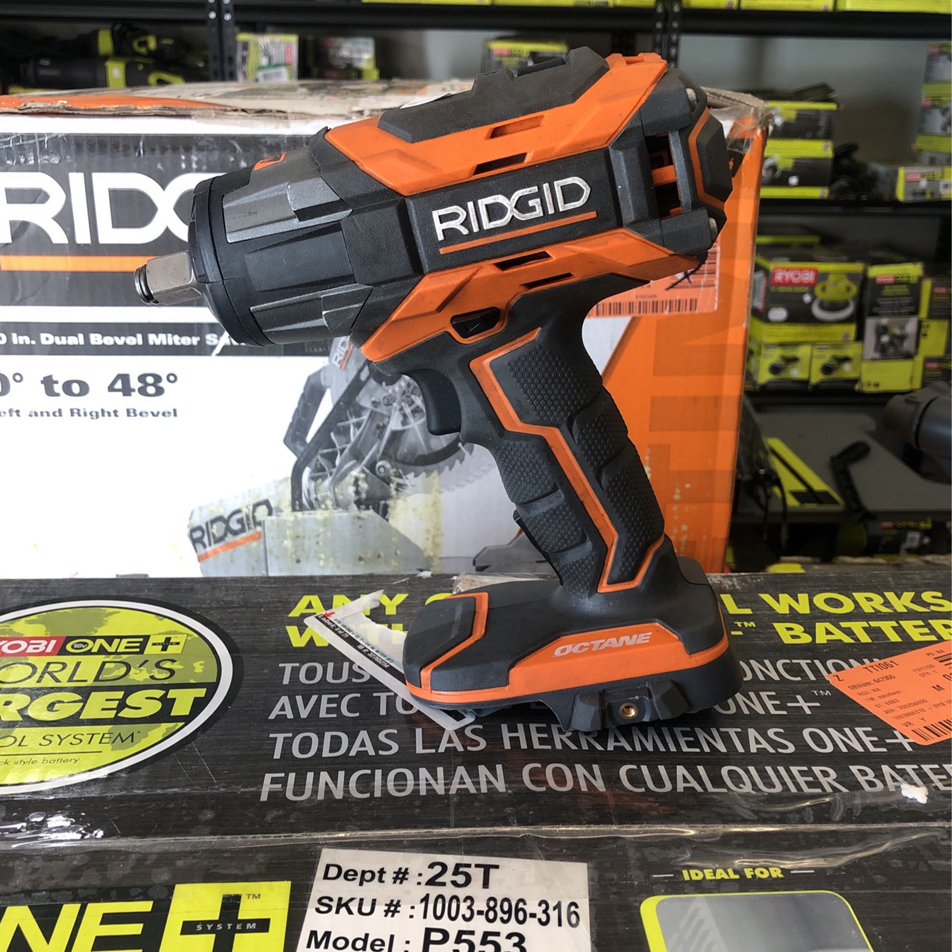 Like New Ridgid 1/2” Impact Wrench Driver With Battery And Charger $180