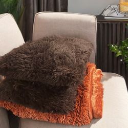 Fuzzy Pillows And Throw Set