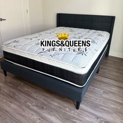 New Queen Bed Frame With Mattress 