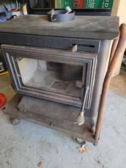 Cast Iron Wood Burning Stove with Glass Door