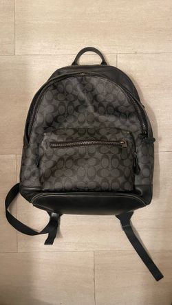 Coach Black Signature Canvas Backpack