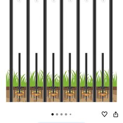 New, 7 Pack 10 FT String Light Poles,Metal with Fork Lights Poles for Outdoor String Light, Rustproof Heavy Duty for Outside Garden,Patio,Wedding,Back