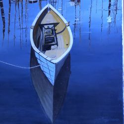 Lorna Libert original Painting - Blue Lady