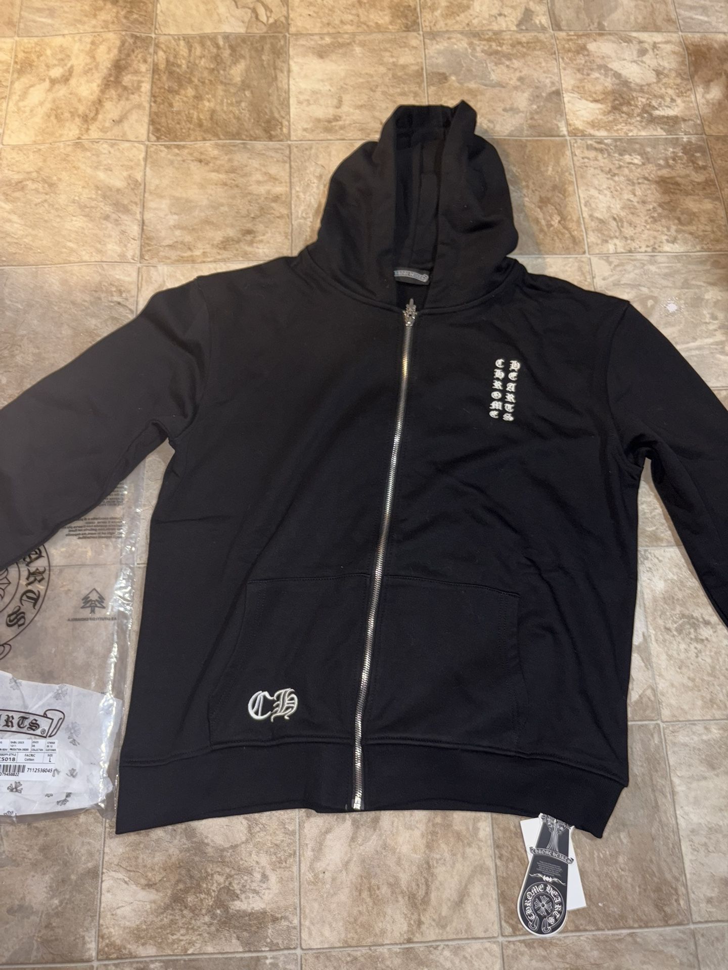 chrome hearts zip up 