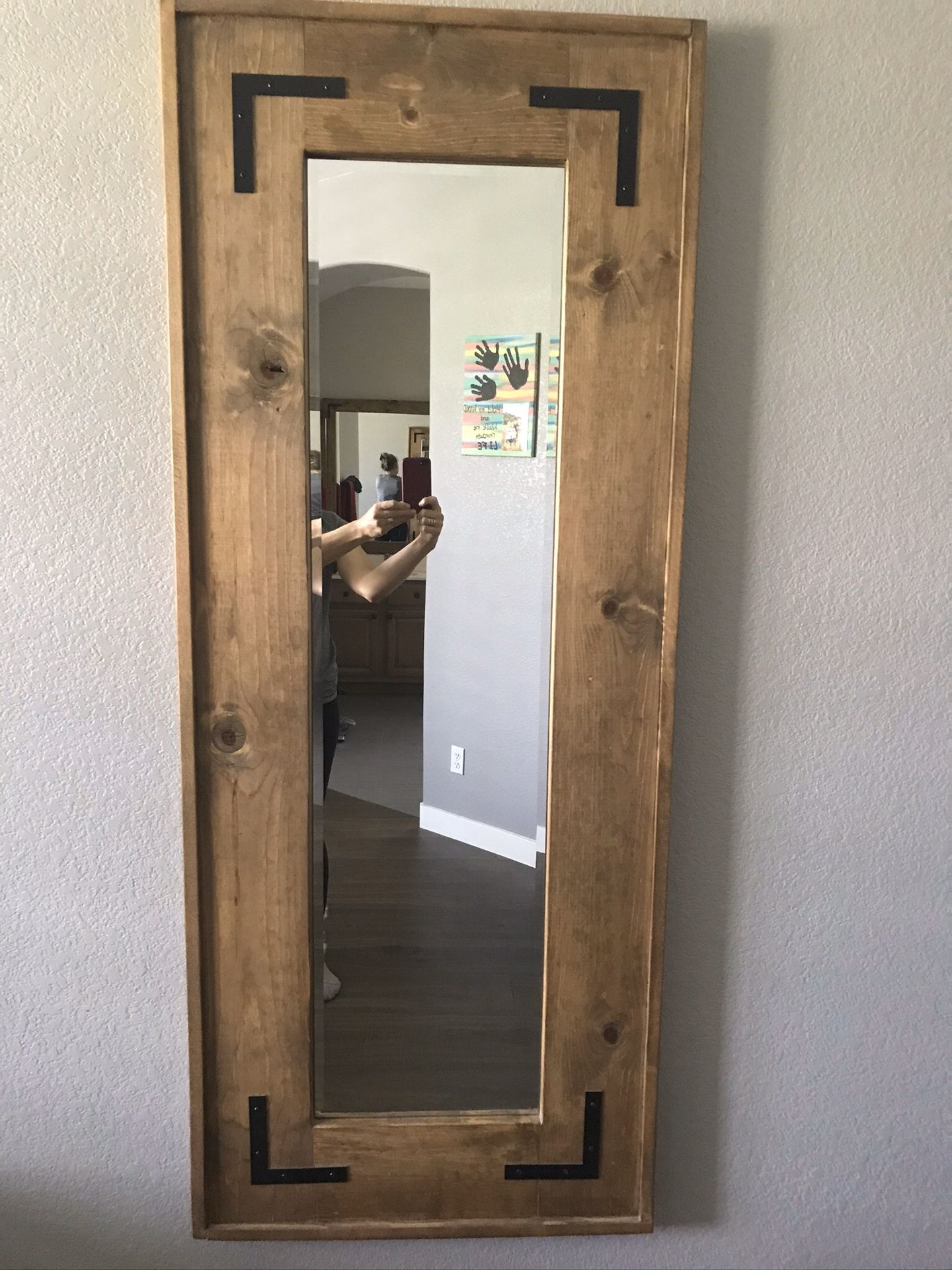 Handmade wood mirror