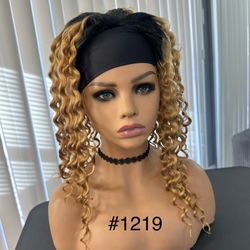 New curly wig with headband