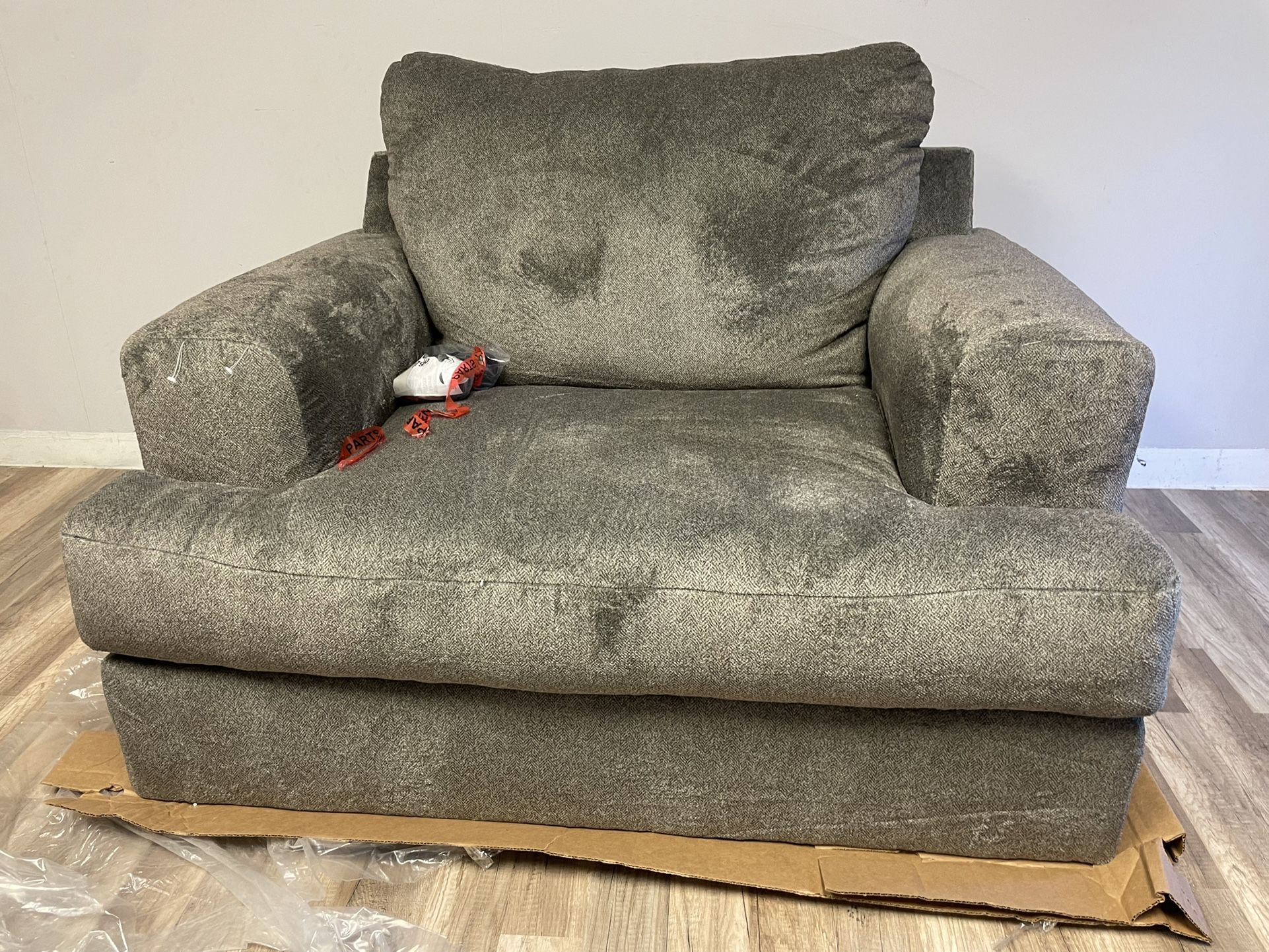 Grey Chair and a half - Brand new