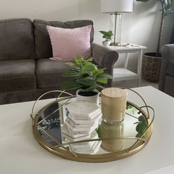 Gold Mirror Vanity Tray