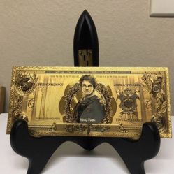 24k Gold Plated Harry Potter Banknote
