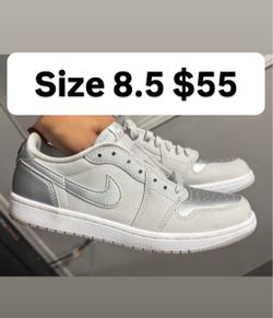 Jordan retro 1s silver low size 8.5