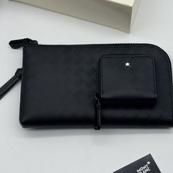 MONTBLANC EXTREME 3.0 BLACK LEATHER WALLET POUCH CLUTCH NEW 100% GENUINE $555