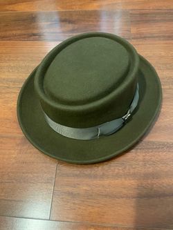 Bruno Capelo Olive Pork Pie Hat – Size Medium