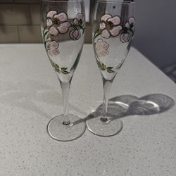 Perrier Jouet Belle Epoque Champagne Flutes set of 2