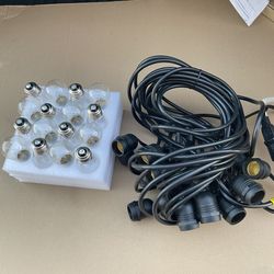 New 48ft Outdoor Patio String Lights Incandescent
