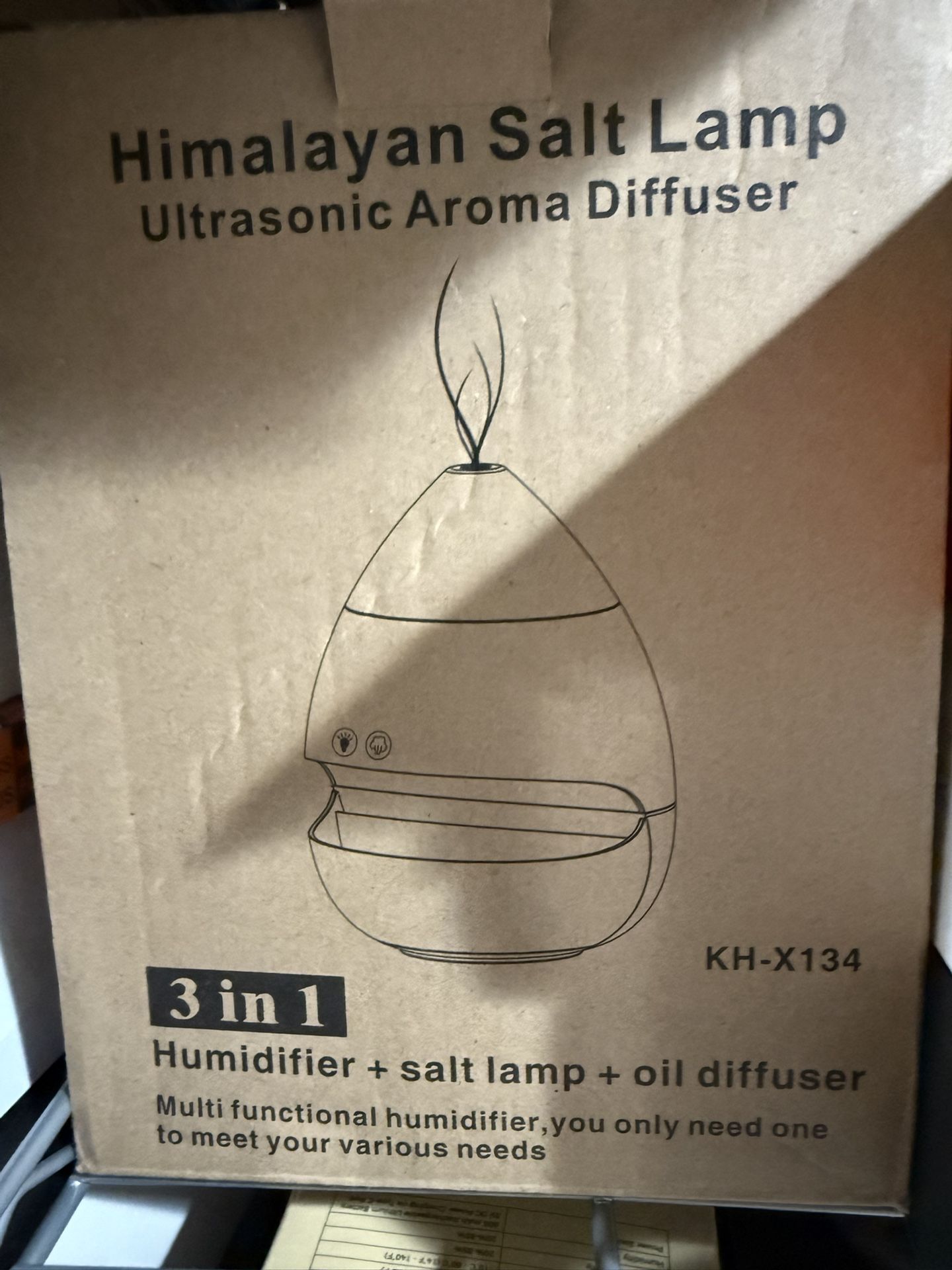 Himalayan Salt Lamp Diffuser, Ultrasonic Humidifier with Cool Mist and Aromatherapy