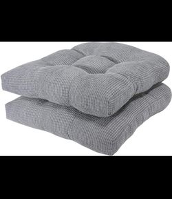 Arlee Non-Skid Memory Foam Chair Pads, 2 Count (Pack of 1), Alloy Gray 