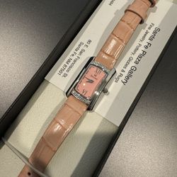 BULOVA PINK LEATHER WATCH