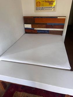 Reclaimed Wood Queen Bed with trundle drawer