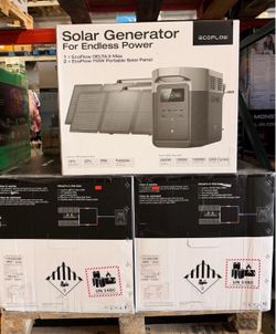 3400-Watt EcoFlow DELTA 2 Max Portable Power Station With X Boost Technology + 2 pcs 110W Solar Panel Brand New in Box