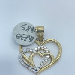 Gold Pendant Heart 2 Color 10K