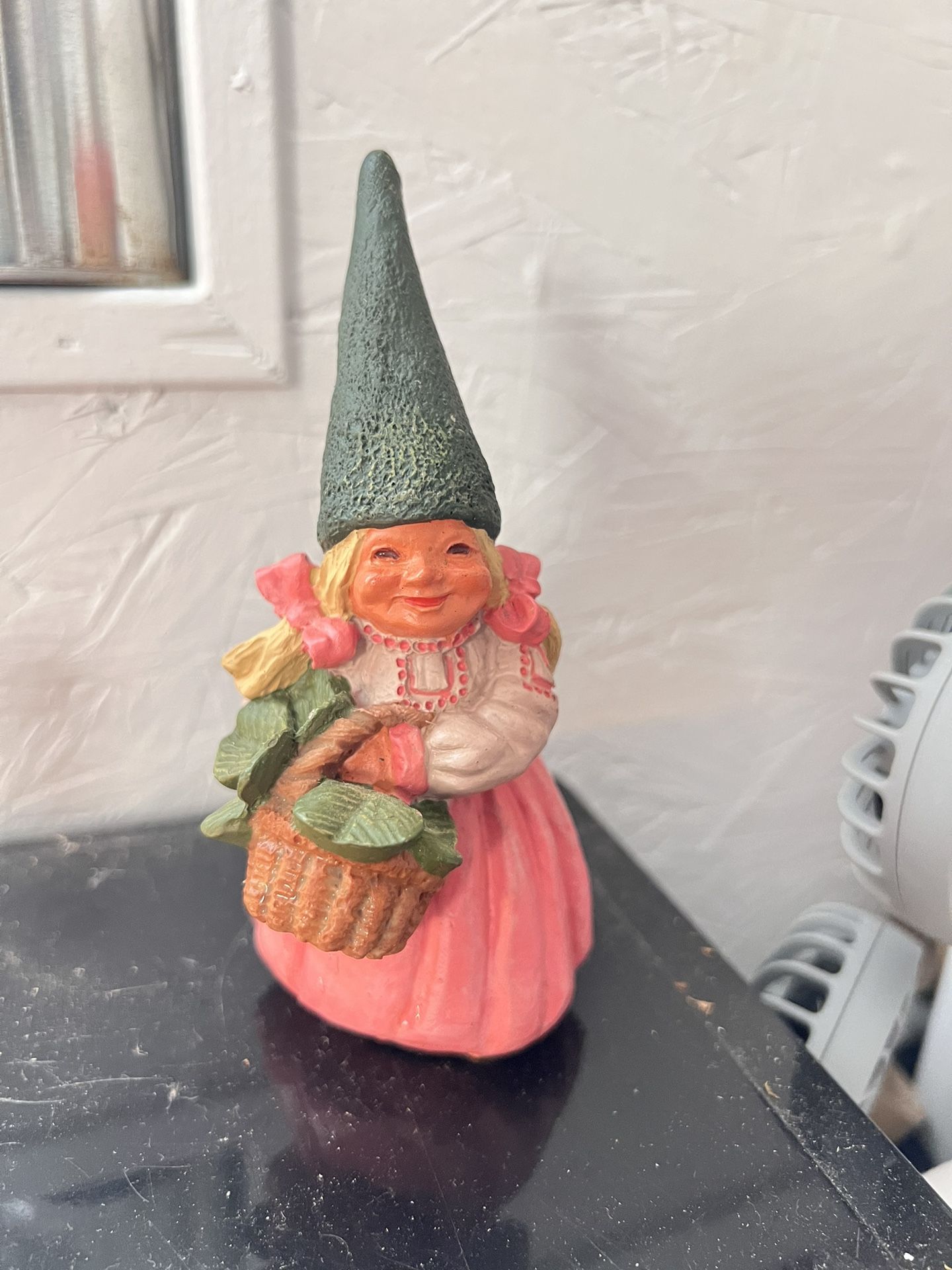 Vintage Klaus Wickl Enesco Gnome Columbine Figurine. Measurements In Pics. No Damage