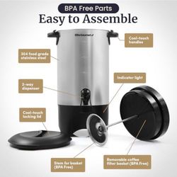 Elite Gourmet Stainless Steel Coffee Urn