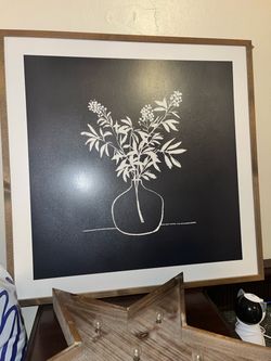 Framed Black and White Botanical Wall Art