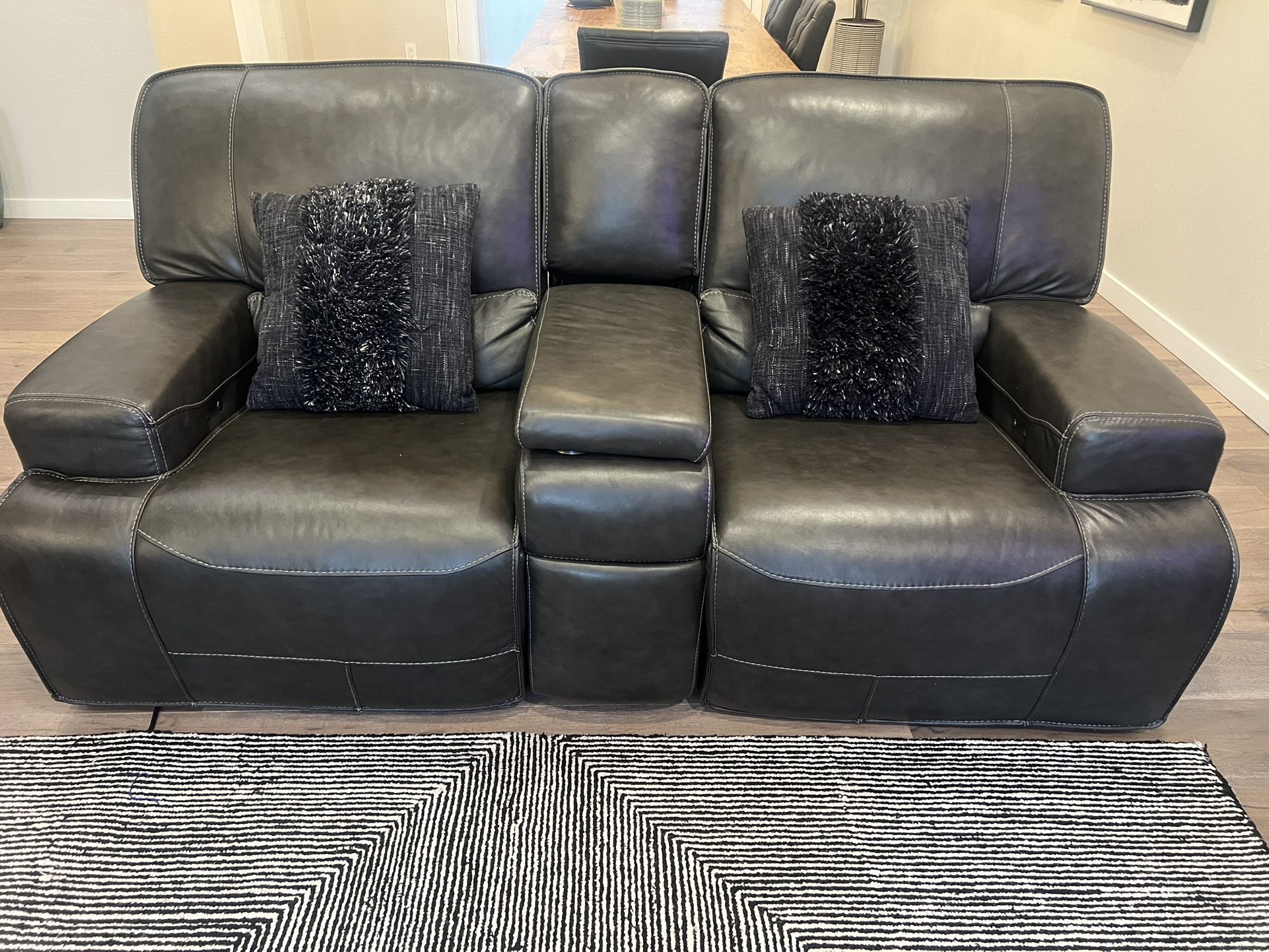 2 Leather Couches For Sale