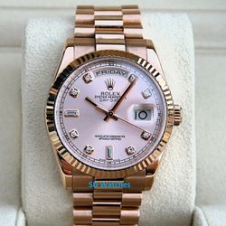 ROLEX 118235 DAY DATE PRESIDENT 18K ROSE GOLD DIAMOND DIAL - T7047