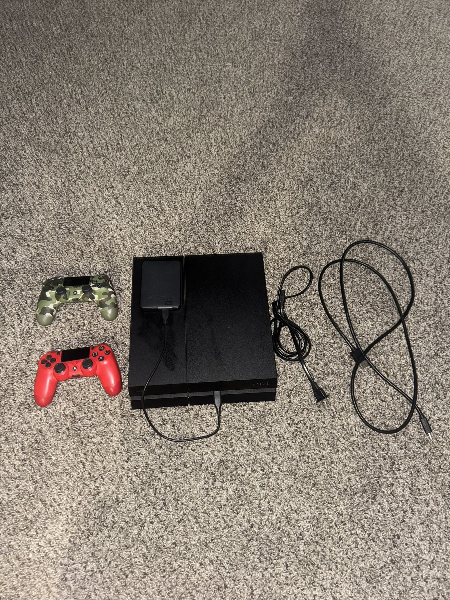 PS4 w/ Eternal Hard Drive And Two Controllers